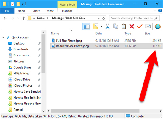 How to save 3G when sending photos via iMessage iOS 10 Picture 5