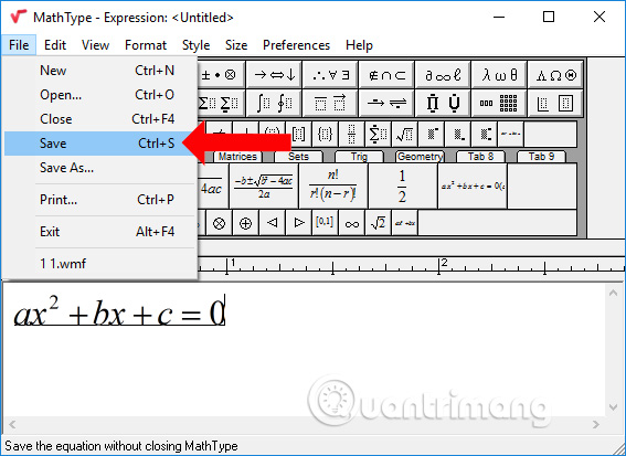 How to save frequently used formulas on MathType Picture 8