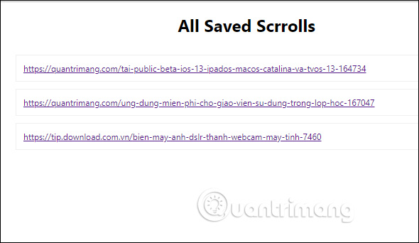 How to save page scroll positions on Chrome Picture 4
