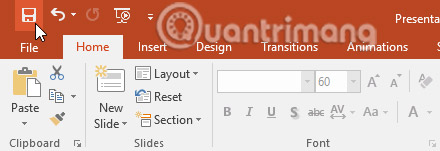 How to save presentations in PowerPoint 2016 Picture 1