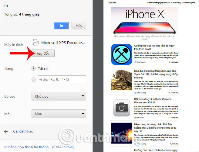 How to save the website on Coc Coc into a PDF file Picture 4