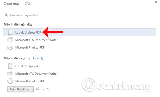How to save the website on Coc Coc into a PDF file Picture 5