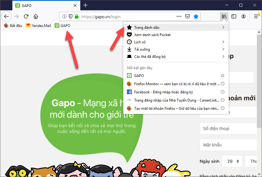 How to save web addresses for later viewing on Chrome, Coc Coc, Edge, Firefox Picture 17