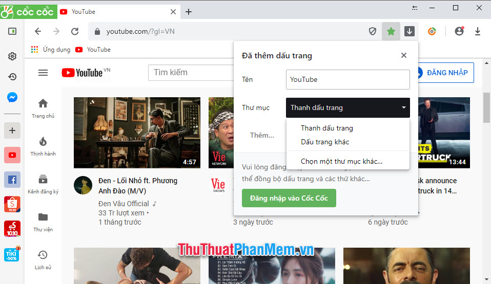 How to save web addresses for later viewing on Chrome, Coc Coc, Edge, Firefox Picture 9