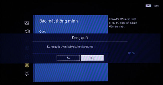How to scan and kill viruses, malicious codes on Samsung Smart TVs 2015 Picture 4