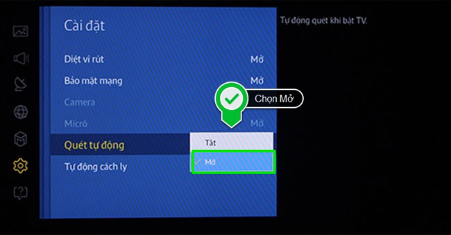 How to scan and kill viruses, malicious codes on Samsung Smart TVs 2015 Picture 9