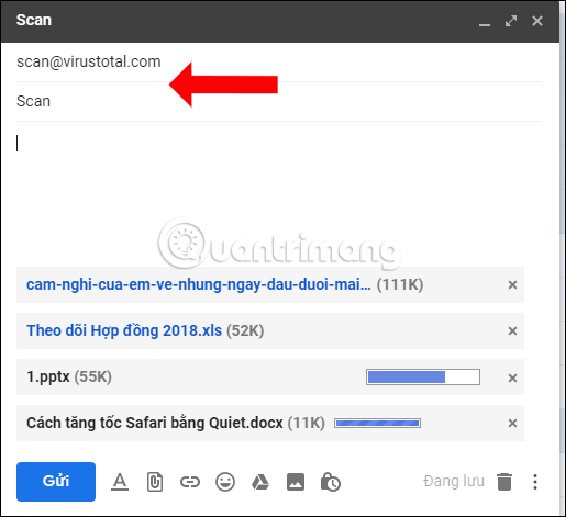 How to scan file viruses right on Gmail Picture 1