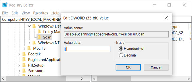 mapped drives in registry