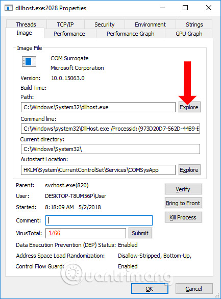 How to scan viruses on Windows with Process Explorer Picture 9