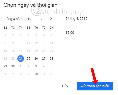 How to schedule an automatic delivery of Gmail Picture 4