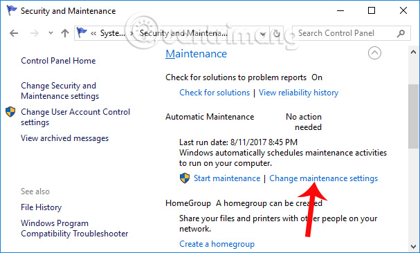 How to schedule automatic maintenance of Windows 10 system Picture 4
