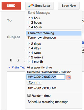 How to schedule email with Boomerang utility Picture 2