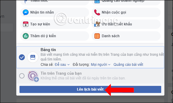 How to schedule posting to Fanpage on Facebook Picture 5