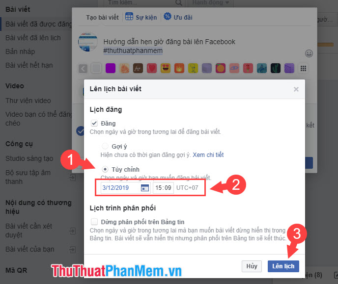 How to schedule posts on Facebook Fanpage Picture 6