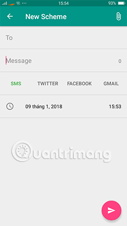How to schedule sending messages, email, posting Facebook, Twitter for Android phones Picture 12