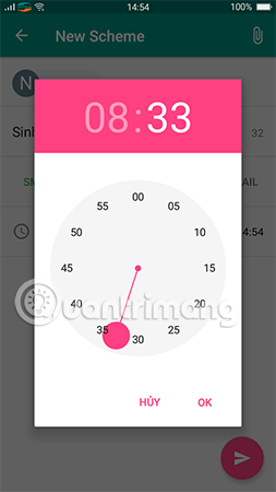 How to schedule sending messages, email, posting Facebook, Twitter for Android phones Picture 16
