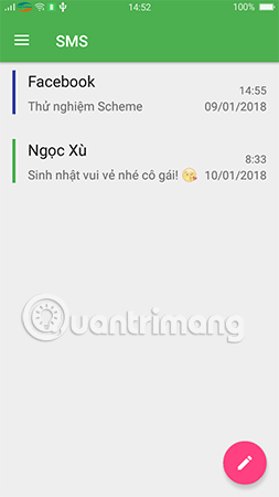 How to schedule sending messages, email, posting Facebook, Twitter for Android phones Picture 17