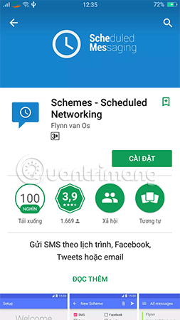 How to schedule sending messages, email, posting Facebook, Twitter for Android phones Picture 7