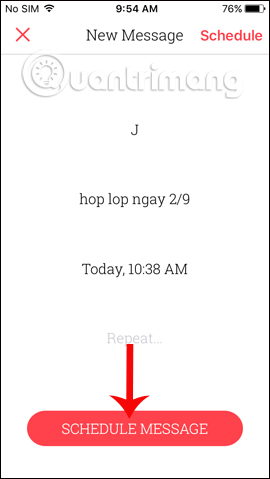 How to schedule sending messages on iPhone with Scheduled Picture 12