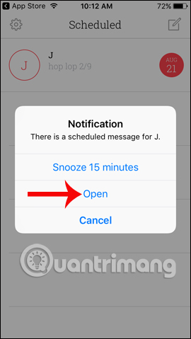 How to schedule sending messages on iPhone with Scheduled Picture 14