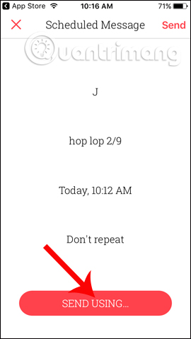 How to schedule sending messages on iPhone with Scheduled Picture 15
