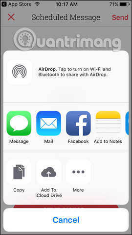 How to schedule sending messages on iPhone with Scheduled Picture 17