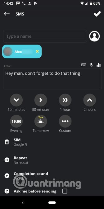 How to schedule sending SMS on Android Picture 2