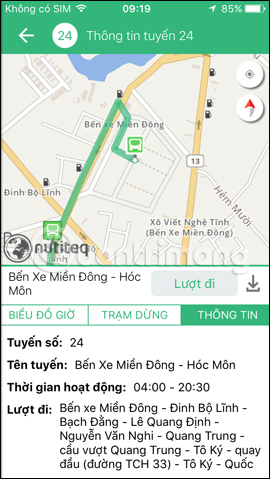 How to search bus routes in Hanoi and Ho Chi Minh City Picture 8