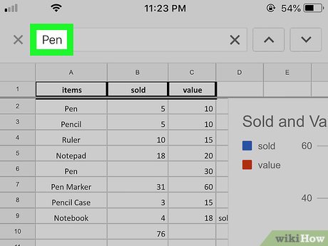 How to Search in Google Sheets on iPhone or iPad Picture 8