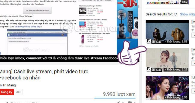 How to search YouTube videos without stopping the video playing Picture 5