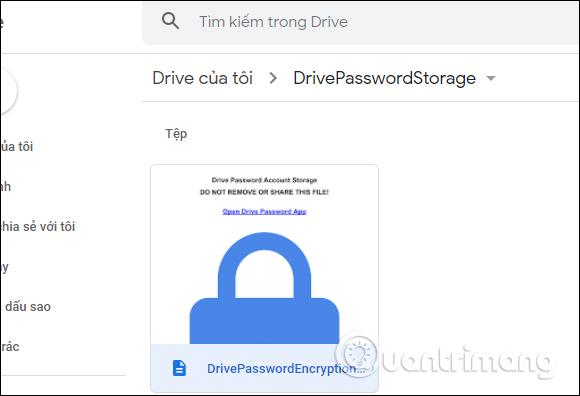 How to secure account information on Drive Password Picture 6