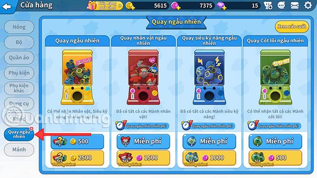 How to see the probability of Spin characters, skills, and pieces of bugs Boom Mobile Picture 2