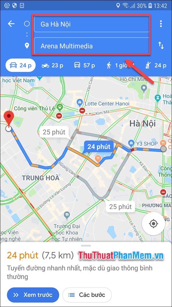 How to see traffic density on Google Maps Picture 12