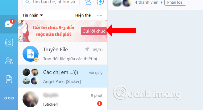 How to send 8/3 greeting cards on Zalo Picture 1