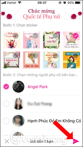 How to send 8/3 greeting cards on Zalo Picture 5
