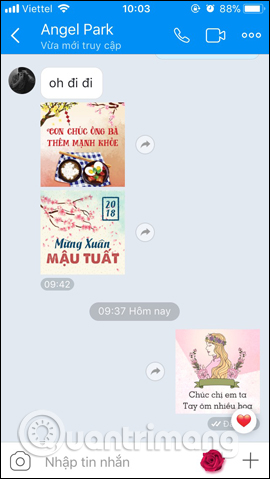 How to send 8/3 greeting cards on Zalo Picture 6