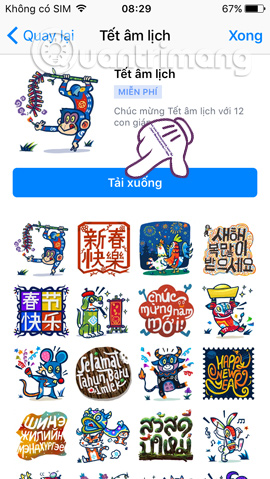 How to send a sticker to celebrate New Year of Dinh Dau on Facebook Messenger Picture 10