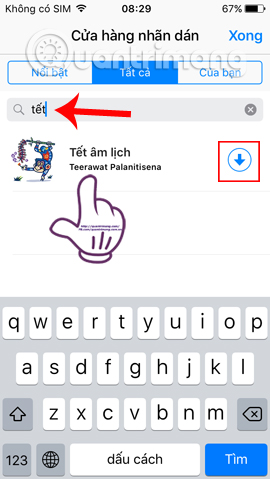 How to send a sticker to celebrate New Year of Dinh Dau on Facebook Messenger Picture 9