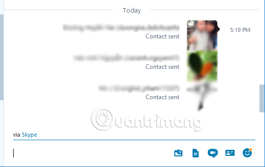 How to send contacts in the Skype chat window Picture 4