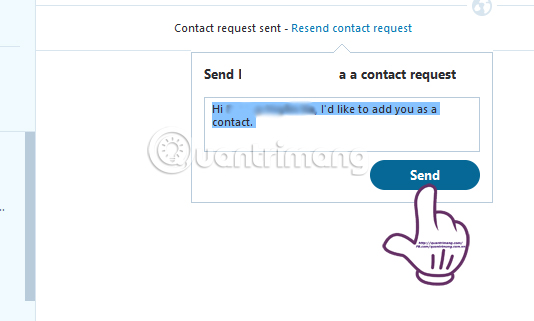 send contact request on skype