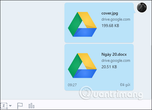 How to send files from Google Drive, Dropbox on Zalo PC Picture 7