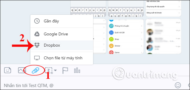 How to send files from Google Drive, Dropbox on Zalo PC Picture 8