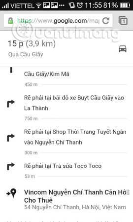How to send Google Maps routes from PC to phone Picture 9
