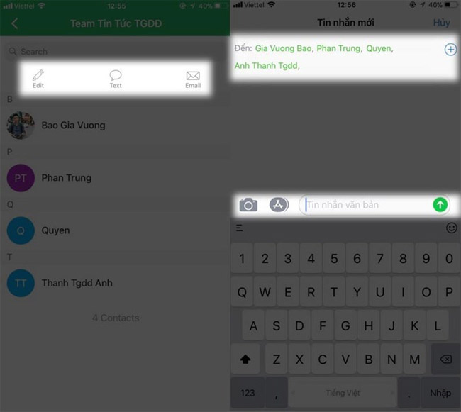 How to send messages to multiple contact numbers on iPhone Picture 20