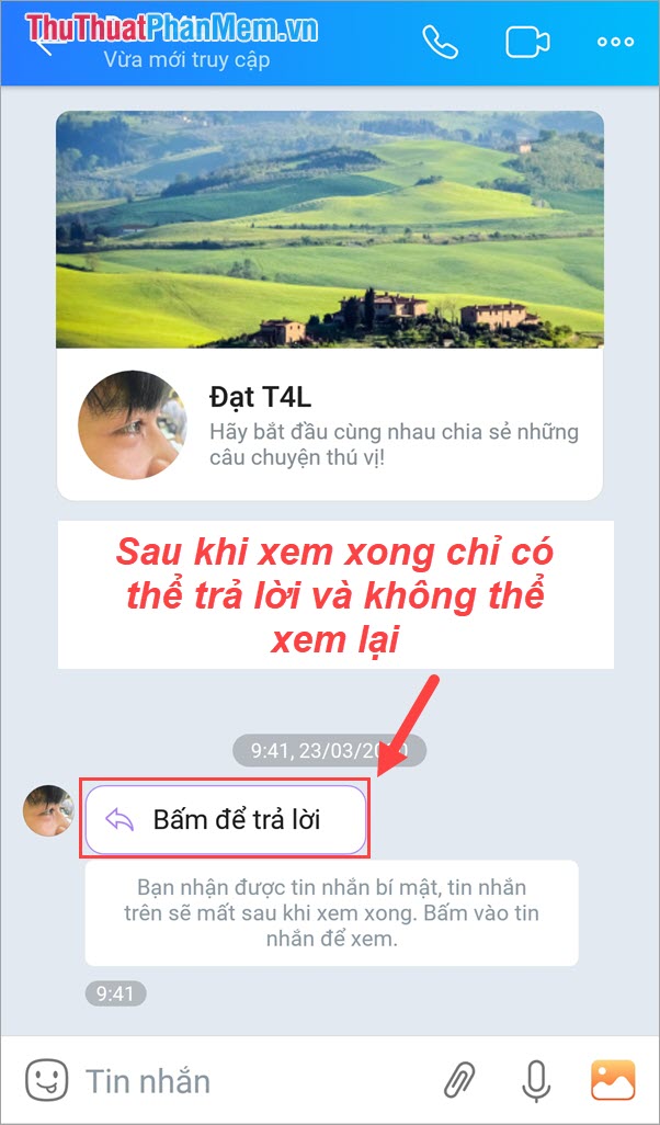 How to send secret messages, self-destruct on Zalo Picture 10