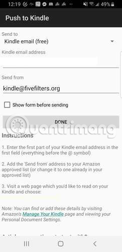 How to send web articles to Kindle from Android phones Picture 11