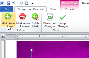 How to separate the background from photos on Word Picture 5