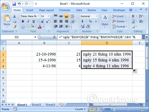 Как убрать год из даты в excel