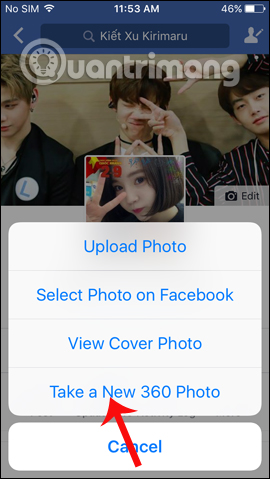 How to set a 360-degree photo as a cover image on Facebook Picture 3