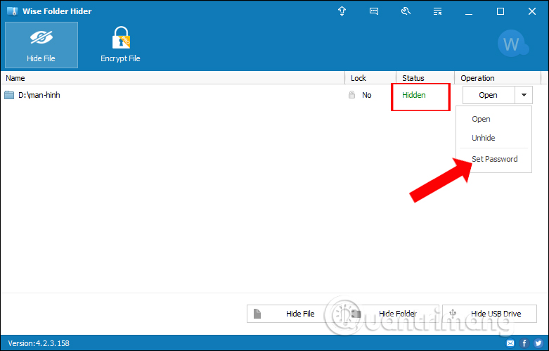 How to set a folder password with Wise Folder Hider Picture 6